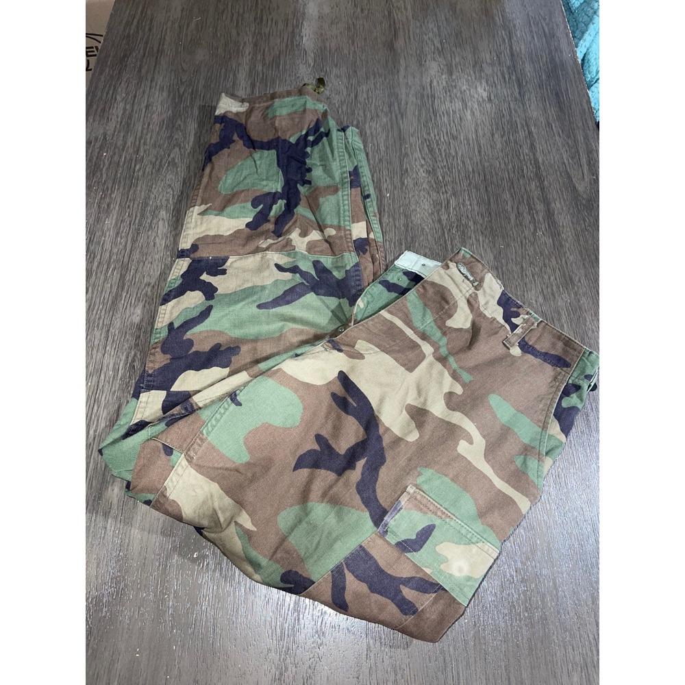 Propper Men SZ 37 Green Woodland Camo Combat Trousers Cargo Pants Military 1990 - Picture 1 of 7